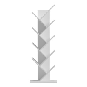 Βιβλιοθήκη Fyllo, Λευκή, 50x25x141.5 cm - Img 2
