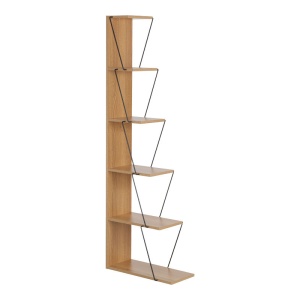 Βιβλιοθήκη mini Tars Sonoma - μαύρο 50x22x150 cm