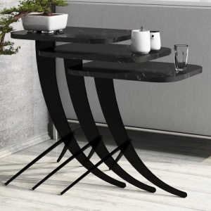 Βοηθητικό τραπεζάκι Pion - Μαύρο Marble