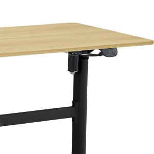 Γραφείο ρυθμιζόμενο καθ’ ύψος Karla sonoma - μαύρο 120x60x72/115 cm - Img 3