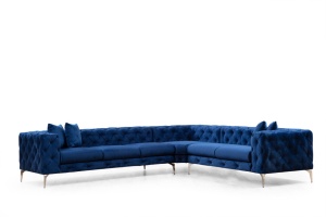 Γωνιακός Καναπές Como Navy Blue - Img 4