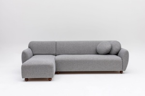 Γωνιακός Καναπές Eddy Ανοιχτό Γκρι 162x93x86 cm - Img 6