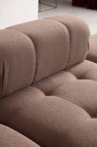 Δεξιός Modular Γωνιακός Καναπές Doblo Cappuccino 315x210x80 cm - Img 7