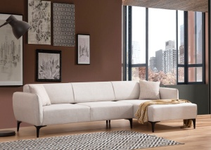 Δεξιός Γωνιακός Καναπές Belissimo Μπεζ 270x140x67 cm