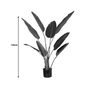 Διακοσμητικό φυτό Palm tree Pako World Μαύρο ύψος 120 cm - Img 4