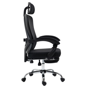Διευθυντική καρέκλα γραφείου με υποπόδιο Titan Premium Quality ύφασμα υψηλής ποιότητας - πλέγμα μαύρο - Img 5