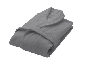 Επανασυσκευασμένο: Unisex μπουρνούζι, Valeron Ανθρακί, Universal (100% Βαμβάκι)
