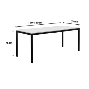 Επεκτεινόμενο τραπέζι Extento, Φυσικό, 74x180x75 cm - Img 9