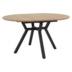 Επεκτεινόμενο τραπέζι Frances MDF σε sonoma-Μαύρο 100-140x100x75 cm