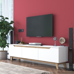 Έπιπλο TV D1 Λευκό 180x35x48.6 cm - Img 3