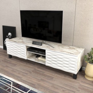 Έπιπλο TV Linda-Ephesus, Λευκό - Img 3