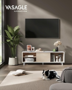 Έπιπλο TV Vasagle Λευκό 140x39x45 cm - Img 2