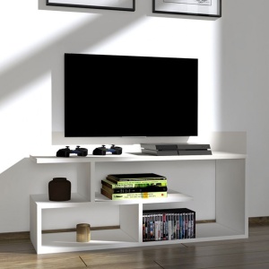 Έπιπλο TV Waldo Λευκό 100x29.5x40 cm - Img 2