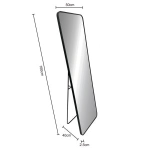 Καθρέφτης με βάση Jayrens Μαύρο 50x40x160 cm - Img 2