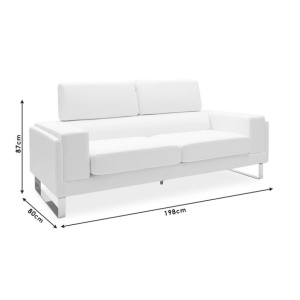 Καναπές Shea 3 θέσεων Μαύρο 198x80x87 cm - Img 6