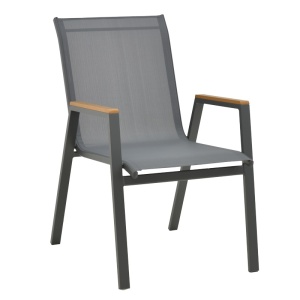 Καρέκλα κήπου Azelie Γκρι 77x55x94 cm