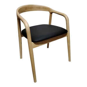 Καρέκλα με μπράτσα Hogie Natural 61x60x76 cm