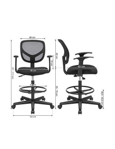 Καρέκλα γραφείου, Songmics, 120 Kg, OBN25BK, 55-75 cm - Img 7