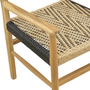 Καρέκλα κήπου, Fermilo, Natural, 55x67x86 cm - Img 8