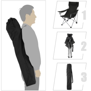 Καρέκλα camping Songmics Μαύρο 81x70x91 cm - Img 7