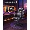 Καρέκλα gaming Songmics Μαύρο 66.5x71x(119-128.5)cm - Img 2