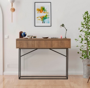 Κονσόλα Mia Walnut-Μαύρο