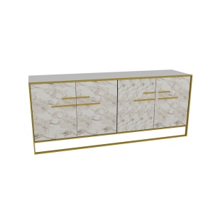 Κονσόλα Polka Χρυσό 179.9x75x47.3 cm - Img 3