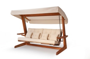 Κούνια Κήπου 3 Θέσεων Luna Deluxe 2600, Μπεζ, 260x200x195 cm - Img 4