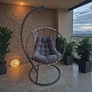 Κούνια Κήπου Makito Pako World, Γκρι, PVC, 100x105x195 cm - Img 2
