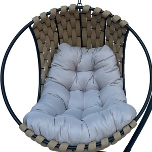 Κούνια Κήπου Makito Pako World, Μαύρο, PVC, Μπεζ-Γκρι, 100x105x195 cm - Img 5