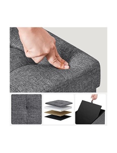 Κουτί Αποθήκευσης, Songmics, LSF76GYZ, Γκρι, 300 Kg, 110 x 38 x 38 cm - Img 3
