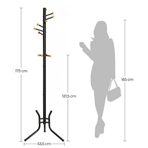 Κρεμάστρα Songmics, Μαύρο, 52x52x173 cm - Img 7