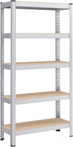 Μεταλλική ραφιέρα, Songmics, Ασημί, 150x75x30 cm - Img 2