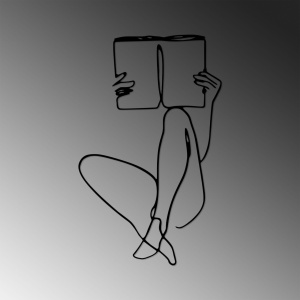 Μεταλλικός πίνακας Book Μαύρο 43x70 cm - Img 4