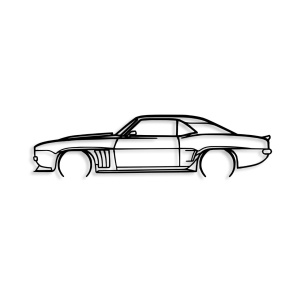 Μεταλλικός πίνακας Chevrolet Μαύρο 70x18 cm - Img 4