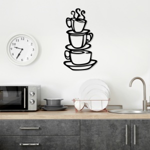 Μεταλλικός πίνακας Coffee Μαύρο 40x75 cm - Img 2