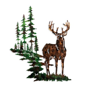 Μεταλλικός πίνακας Deer Πολύχρωμος 65x79 cm - Img 6