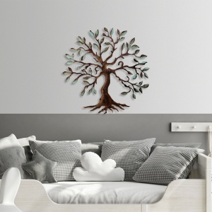 Μεταλλικός πίνακας Tree Πολύχρωμος 60x60x1.5 cm - Img 3