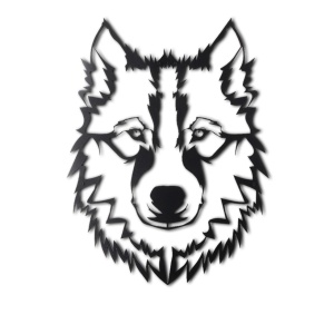 Μεταλλικός πίνακας Wolf Μαύρο 38x50 cm - Img 6