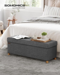 Μπαούλο Αποθήκευσης Γκρι Songmics 38 x 110 x 40 cm - Img 4