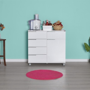 Ντουλάπα Diverse ADR-415 High Gloss Λευκό