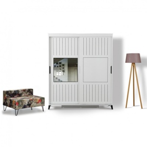 Ντουλάπα Pasific Home Fuga - 150 Parlak Beyaz Dolap