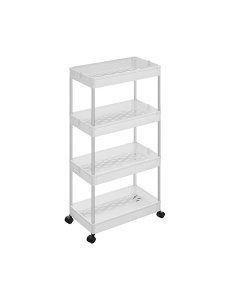 Ντουλάπι Αποθήκευσης mobil, Songmics, Λευκό, KSC10WT, 40 x 22 x 86 cm