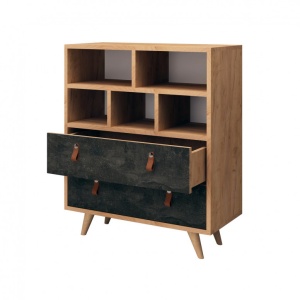 Ντουλάπα Dressing Marco Oak-Dark Concrete - Img 3