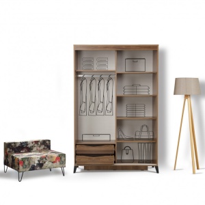 Ντουλάπα Pasific Home Fuga - 120 Ceviz Dolap - Img 2