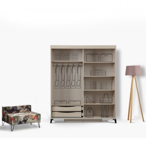 Ντουλάπα Pasific Home Fuga - 190 Meşe Dolap - Img 2