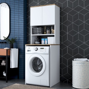 Ντουλάπι για Πλυντήριο Ρούχων KD101 Λευκό 65x183.6x60 cm - Img 2