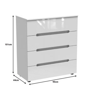 Ντουλάπι με Συρτάρια Afina Pako World Λευκό 90x44x101 cm - Img 3