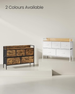 Ντουλάπι με Συρτάρια Songmics Καφέ 98.2x29x70 cm - Img 7