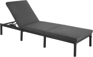 Ξαπλώστρα Songmics, 59 x 198 x 28 cm, Μαύρο,150 kg, GCB27BRV1